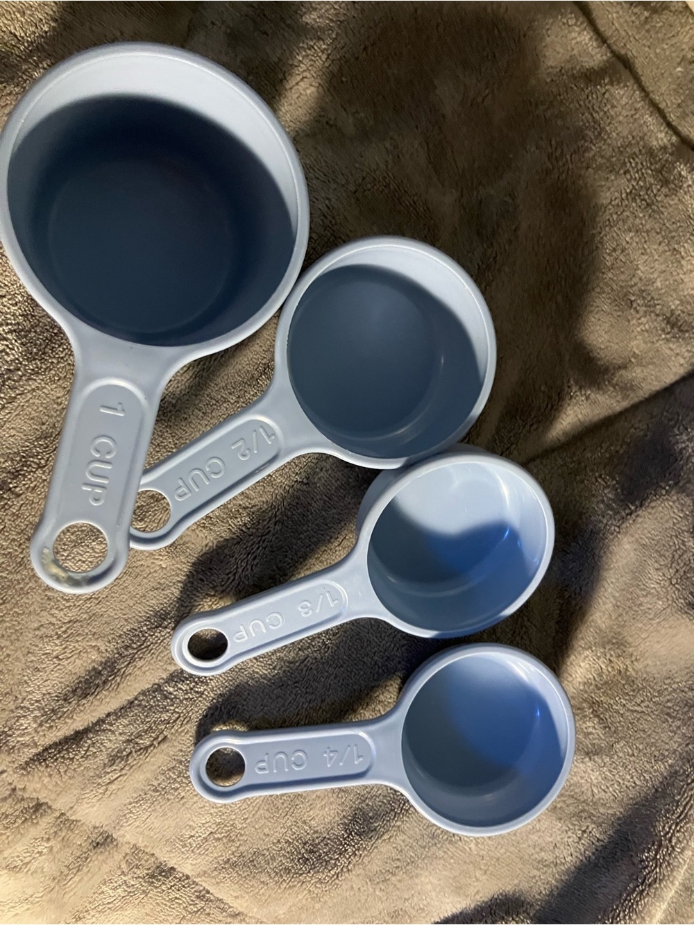 Rubbermaid 4 Piece Measuring Cup Set Country Blue No Ring 1/4-1 Cup 8315